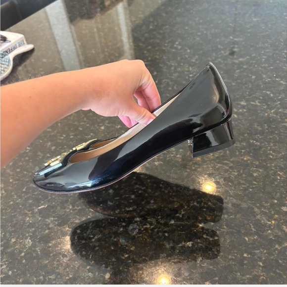 Tory Burch Black Flats with Gold Accents - Picture 3 of 6